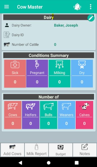 Cow master app-dairy farming