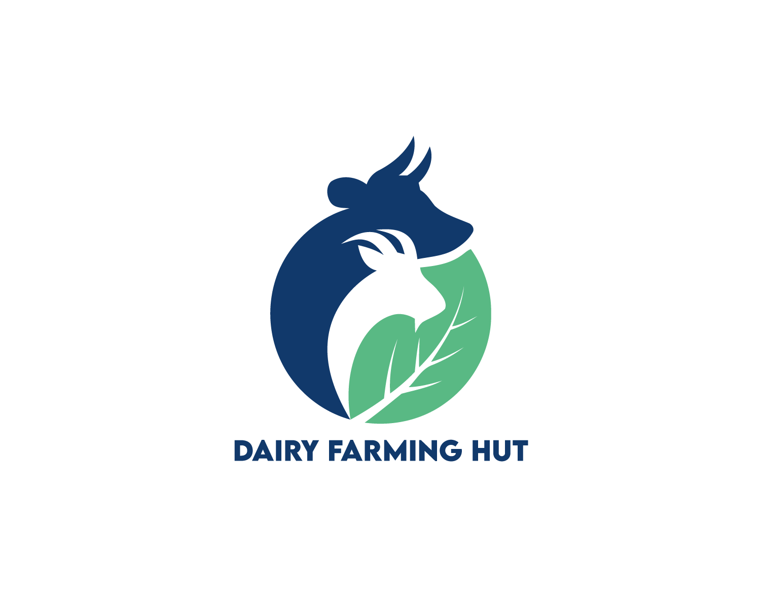 Dairy farming hut logo